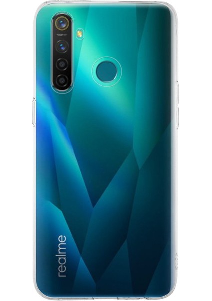 Realme 5 Pro Kapak 1mm Süper Silikon Şeffaf Kılıf