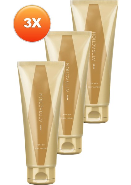 Attraction Kadın Vücut Losyonu 125 Ml. Üçlü Set