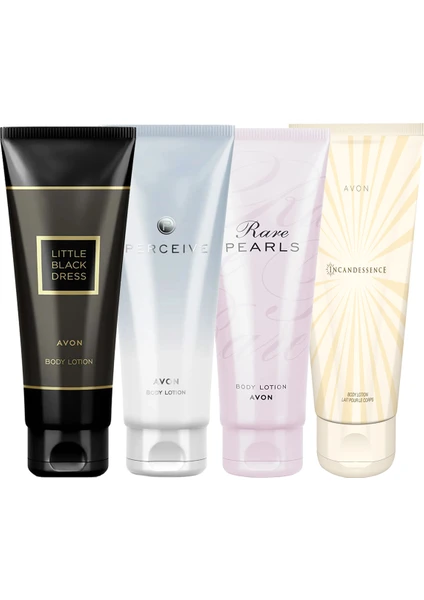 Perceive, Little Black Dress, Incandessence ve Rare Pearls Kadın Vücut Losyonları Paketi