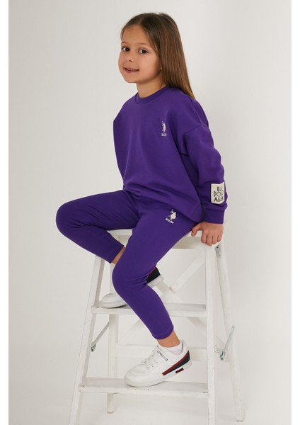 Mor Uzun Kol Kız Çocuk Takım