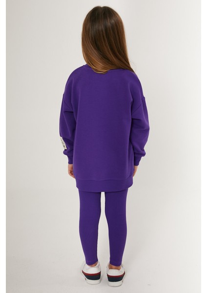 Mor Uzun Kol Kız Çocuk Takım indirimleri