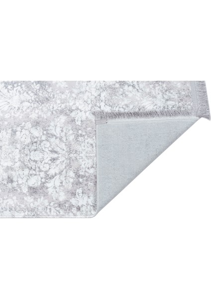 Sateen St 06 Grey Hav Toz Vermez Yıkanabilir Kaymaz Ince Dokuma Modern ve Şık Makine Dokuması Halı