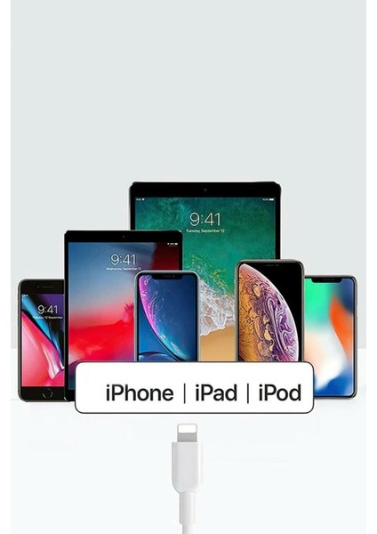 Ios 11/12/13/14 Serileri ile Uyumlu (2 Metre) Type-C To Lightning Şarj Kablosu Hasır Kablo Yeni Nesil Type-C Lightning Hızlı Şarj Kablosu