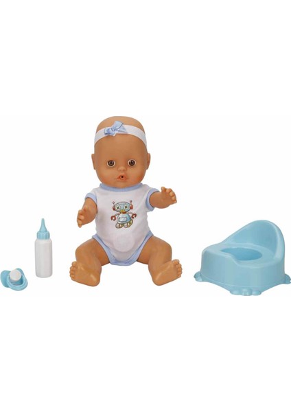 Boubou Altını Islatan Konuşan Bebek Seti 30 Cm. Mavi