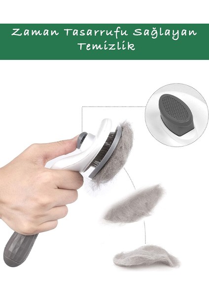 Pratik Kolay ve Otomatik Temizlenen Evcil Hayvan Fırçası Kedi Köpek Tüy Toplayıcı Masaj Yapan Tarak fırsatları