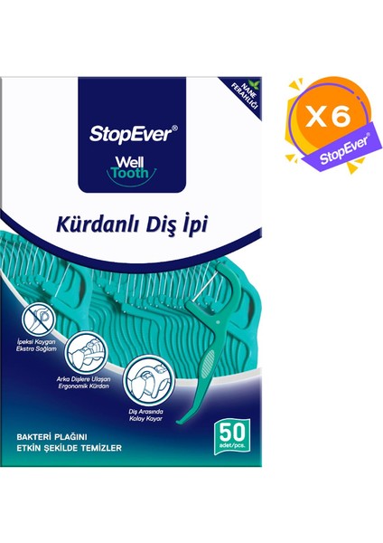 Well Tooth Kürdanlı Diş Ipi 6'lı