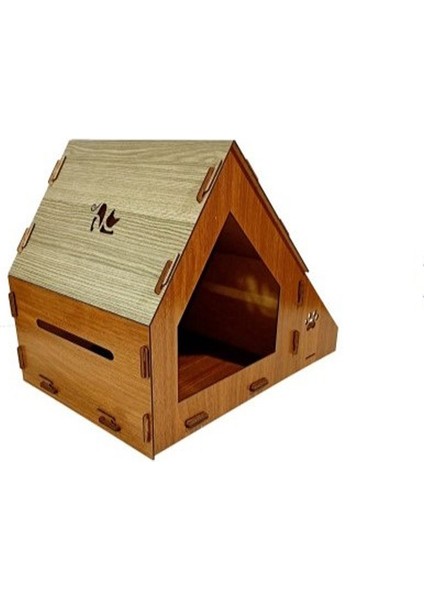 Ahşap Dekoratif Kedi Evi