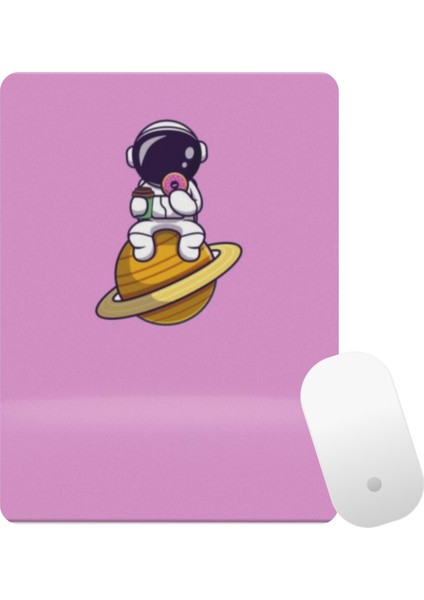 Baskı Bazar Baskıtech Astronot Baskılı Bilek Destekli Mouse Pad