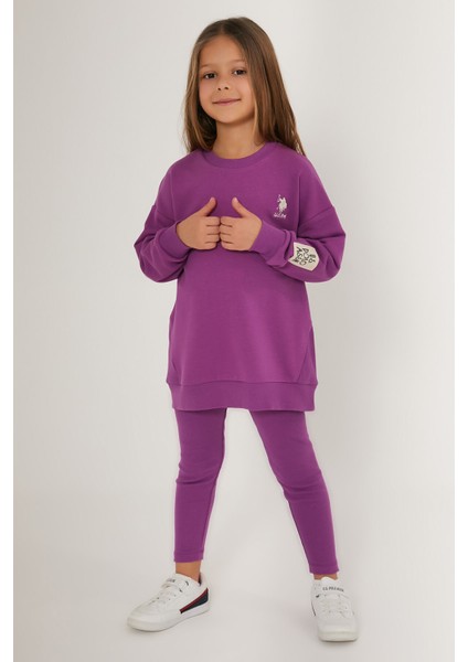 Violet Uzun Kol Kız Çocuk Takım modelleri