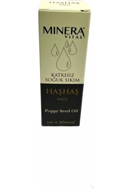 Minera Vital Haşhaş Yağı 20 ml