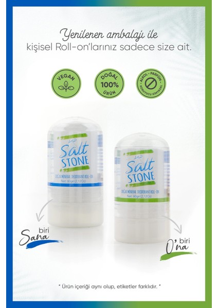 Salt Stone Doğal Mineral Deodorant Roll-On 60 gr