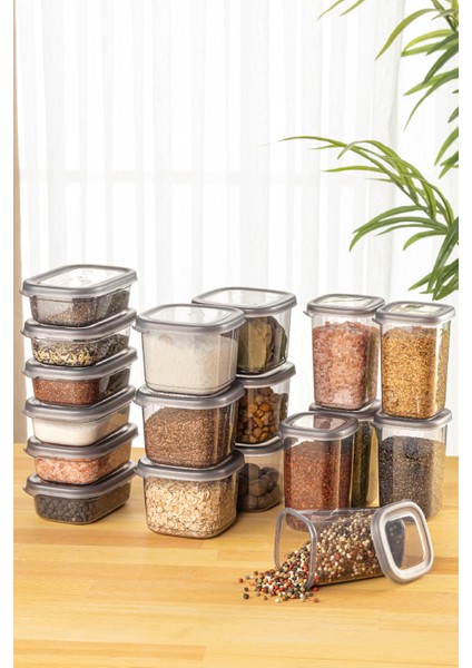 Etiketli 18'li Süper Set Baharat Saklama Kabı Seti 6x(0,40 0,45 0,55) fiyatları