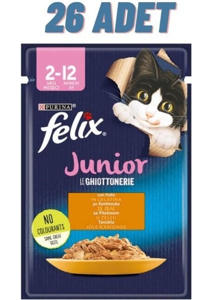 Tavuklu Junior Yavru Kedi Konservesi Pouch 26 x 85 gr