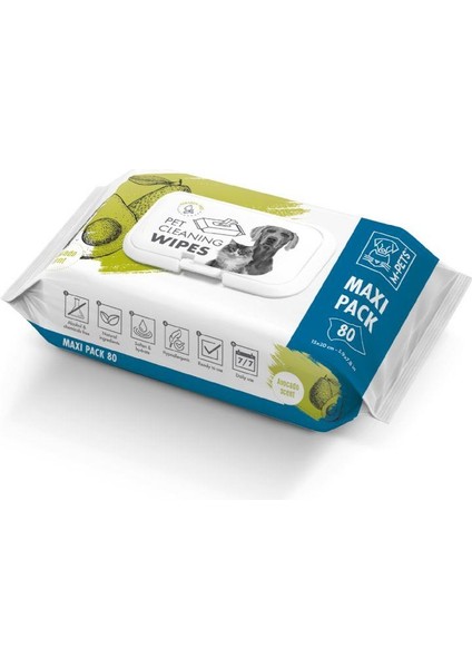 Pet Cleaning Wipes Kedi Köpekler Için Islak Mendi Avokado Kokulu