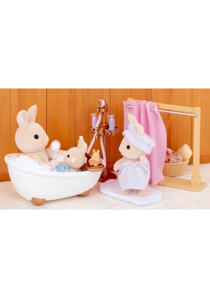 5022 Sylvanian Families, Banyo Seti, 15 Parça, +3 Yaş, Figürler Ayrı Satılır.