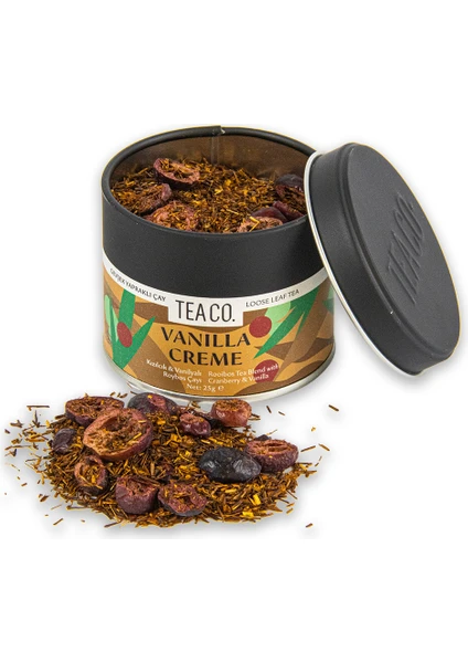 Tea Co Kızılcık ve Vanilyalı Roybos Çayı Vanilla Creme 25 gr