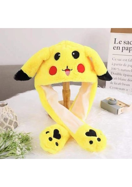 Sevimli Pikachu ( Pokemon ) LED Işıklı Hareketli Kulaklar Sevimli Peluş modelleri