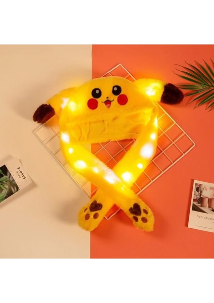 Sevimli Pikachu ( Pokemon ) LED Işıklı Hareketli Kulaklar Sevimli Peluş fırsatları