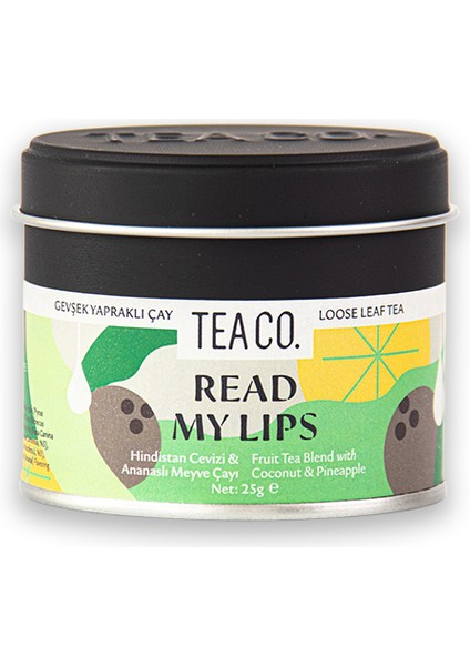 Tea Co Ananas ve Hindistan Cevizli Meyve Çayı Read My Lips 25 gr