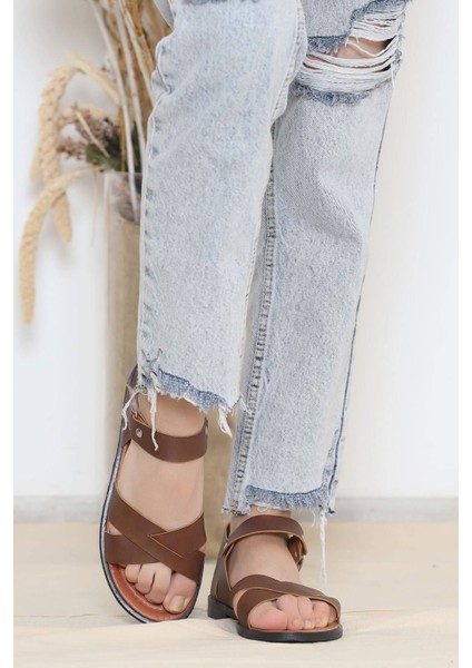 Çapraz Sandalet Kahve - 11777.264. fiyatları