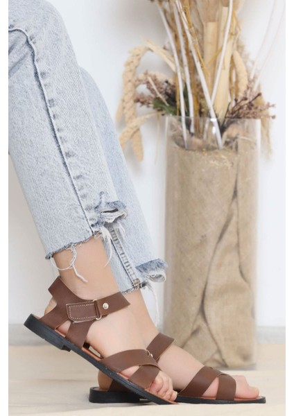 Çapraz Sandalet Kahve - 11777.264. modelleri