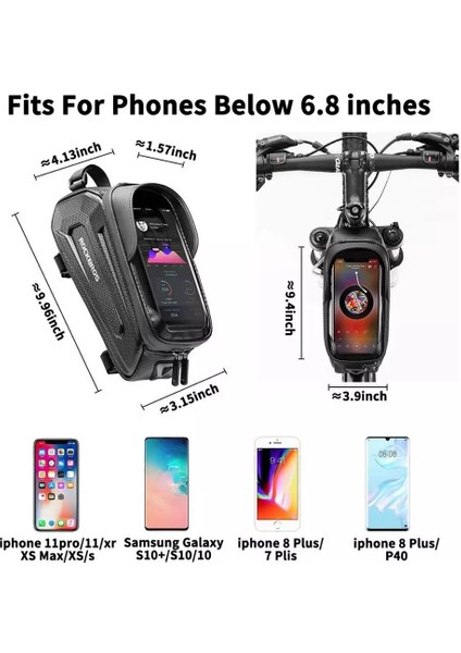 Bisiklet Dokunmatik Telefon Çantası Su Geçirmez modelleri