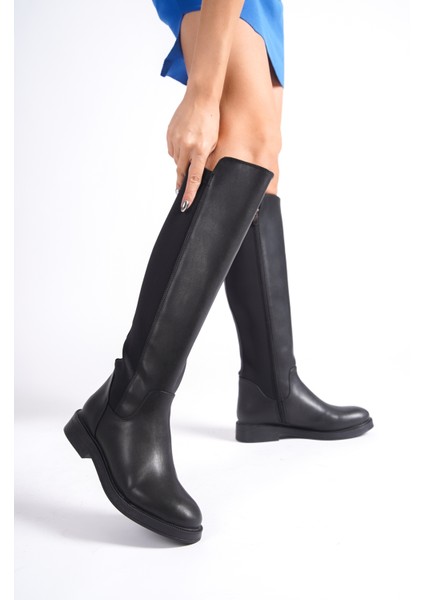 MBIBR6005-S Siyah Arkası Elastik Strech Bantlı Uzun Çizme fiyatları