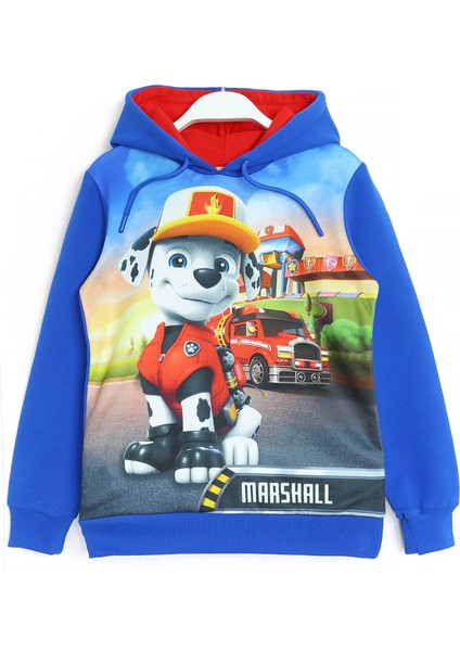 Paw Patrol Marshall 3D Baskılı Erkek Çocuk Sweatshirt Saks 001-0001854