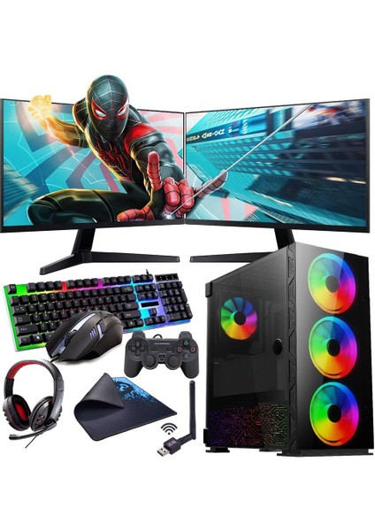 Intel I7 13700F 16GB 1tb M2 4gb GTX1650 Çift 24" Mon. (Gaming Set)