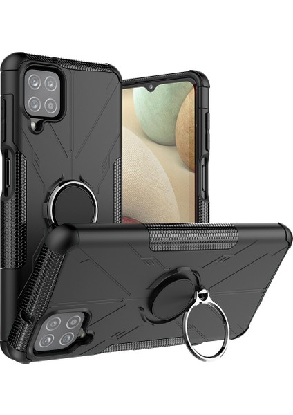 Samsung Galaxy A12 Halkalı Standlı Telefon Kılıfı (Yurt Dışından)