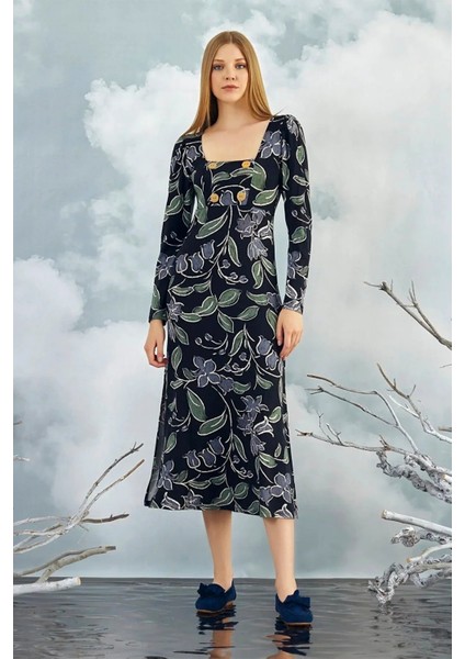 Kadın Desenli Elbise