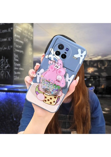 Telefon Kılıfı Vivo X80 Dönen Standlı Parıltılı Telefon Kılıfı (Yurt Dışından)