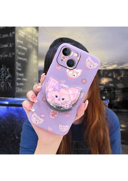 Telefon Kılıfı İphone 13 Dönen Standlı Parıltılı Telefon Kılıfı (Yurt Dışından)