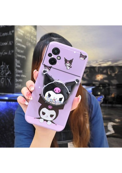 Telefon Kılıfı Xiaomi Poco M5 4g Dönen Standlı Parıltılı Telefon Kılıfı (Yurt Dışından)