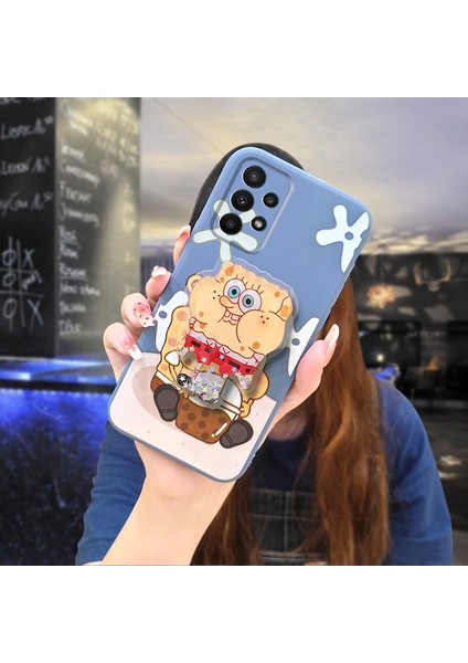 Telefon Kılıfı Samsung Galaxy A23 Dönen Standlı Parıltılı Telefon Kılıfı (Yurt Dışından)