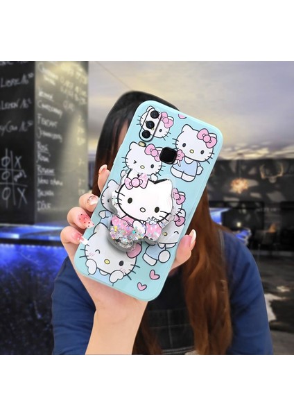 Telefon Kılıfı Vivo Y17/Y3/Y15/Y12 Dönen Standlı Parıltılı Telefon Kılıfı (Yurt Dışından)