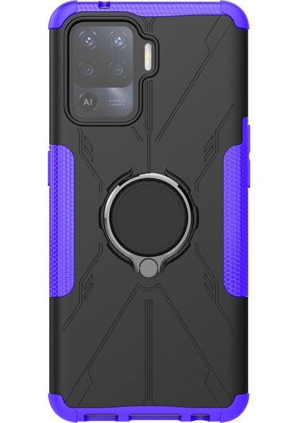 Oppo Reno 5f / 5 Lite / Oppo A94 4g Halkalı Standlı Telefon Kılıfı (Yurt Dışından)