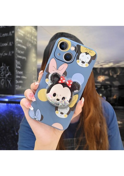 Telefon Kılıfı İphone 13 Dönen Standlı Parıltılı Telefon Kılıfı (Yurt Dışından)