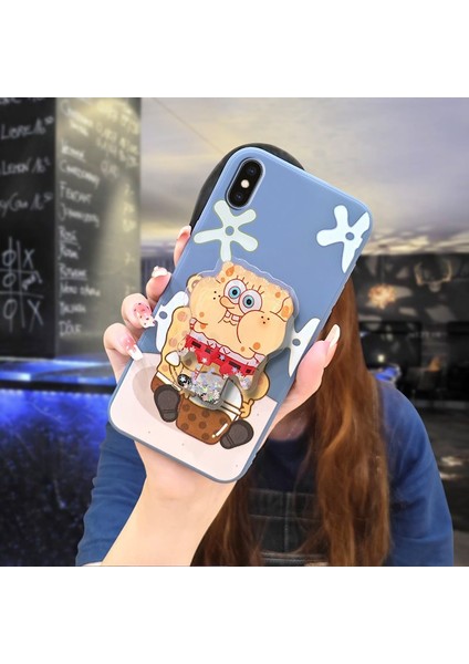Telefon Kılıfı İphone X/Xs Dönen Standlı Parıltılı Telefon Kılıfı (Yurt Dışından)