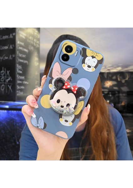 Telefon Kılıfı Xiaomi Redmi A1 Plus Dönen Standlı Parıltılı Telefon Kılıfı (Yurt Dışından)