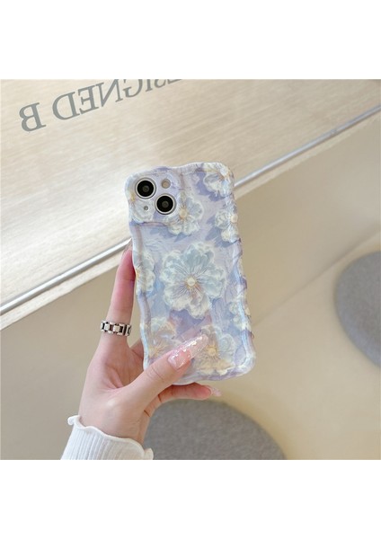 İphone 12 Pro Yağlıboya Çiçek Telefon Kılıfı (Yurt Dışından)