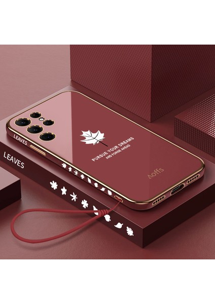 Samsung Galaxy S22 Ultra Elektroliz Kaplama Telefon Kılıfı Kemerli (Yurt Dışından)