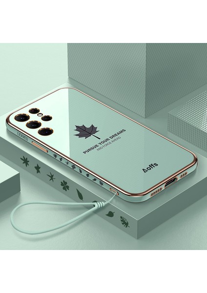 Samsung Galaxy S22 Ultra Elektroliz Kaplama Telefon Kılıfı Kemerli (Yurt Dışından)