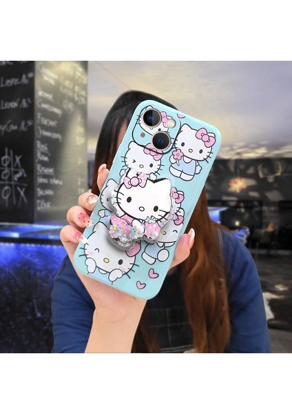 Telefon Kılıfı İphone 13 Dönen Standlı Parıltılı Telefon Kılıfı (Yurt Dışından)