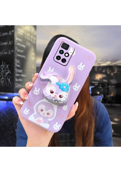 Telefon Kılıfı Redmi 10 Dönen Standlı Parıltılı Telefon Kılıfı (Yurt Dışından)