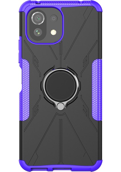 Xiaomi Mi 11 Lite Halkalı Standlı Telefon Kılıfı (Yurt Dışından)