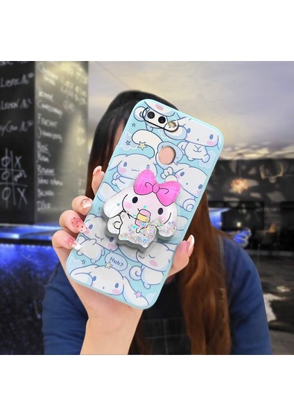 Telefon Kılıfı Oppo F9/A7x Dönen Standlı Parıltılı Telefon Kılıfı (Yurt Dışından)