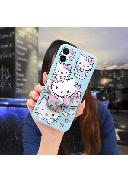 Telefon Kılıfı İphone 12 Dönen Standlı Parıltılı Telefon Kılıfı (Yurt Dışından)