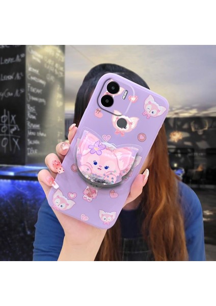 Telefon Kılıfı Xiaomi Redmi A1 Plus Dönen Standlı Parıltılı Telefon Kılıfı (Yurt Dışından) fiyatları