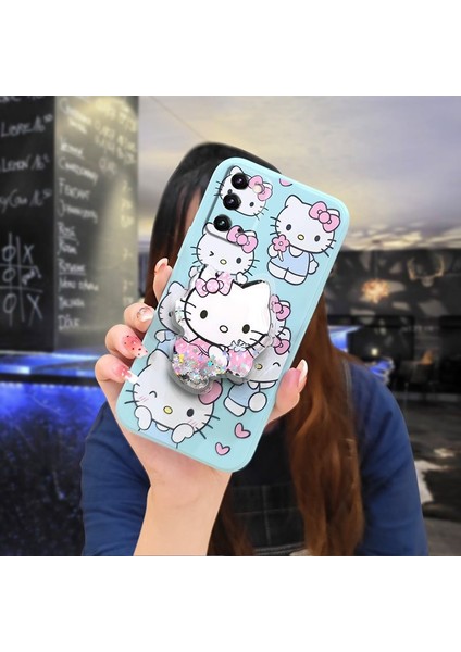 Telefon Kılıfı Samsung Galaxy Note 20 Dönen Standlı Parıltılı Telefon Kılıfı (Yurt Dışından)